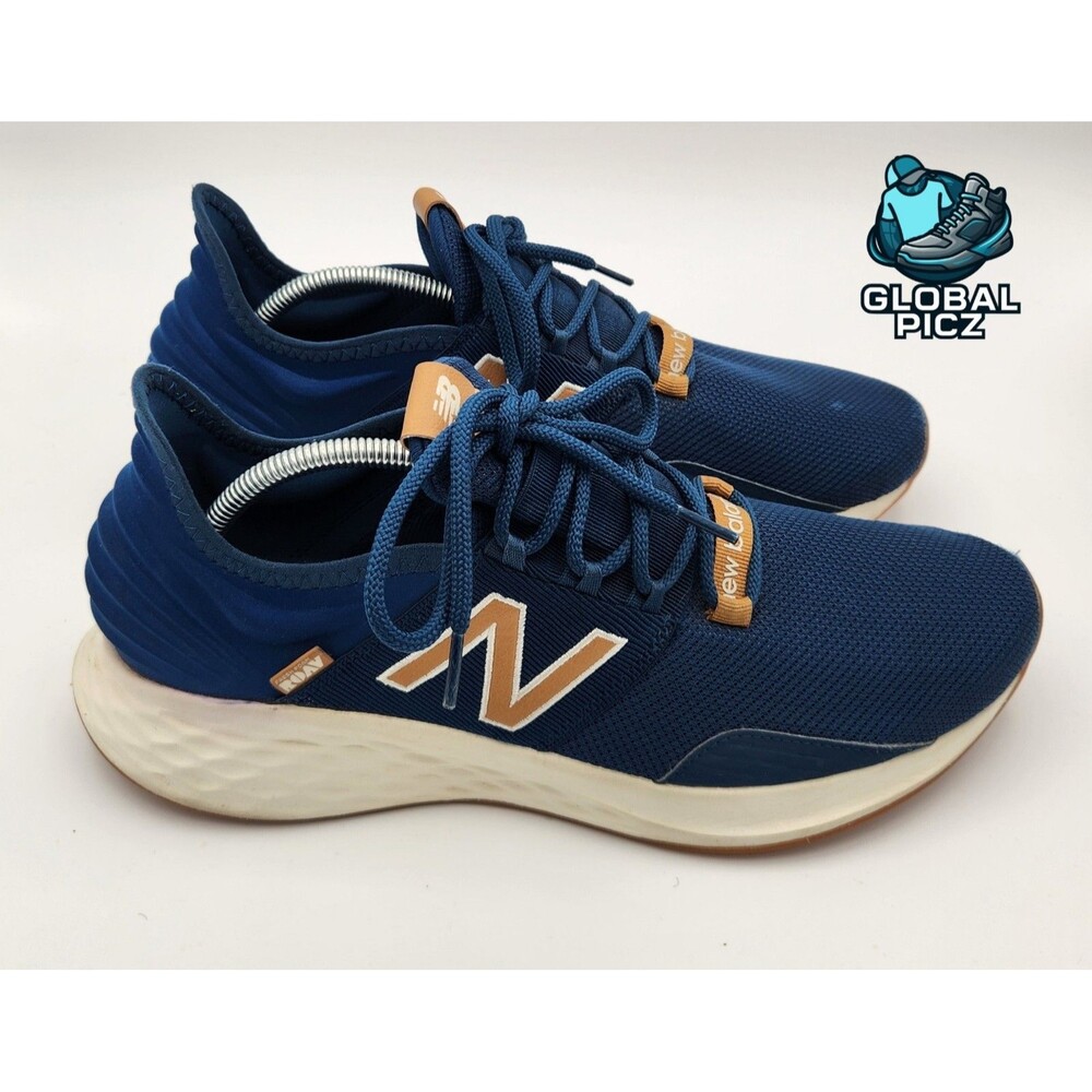 New Balance Fresh Foam Roav V1 Athletic Shoes Sneakers Blue/Tan Mens size 12 - Picture 3 of 10